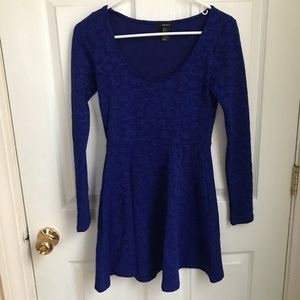 Blue long sleeve dress